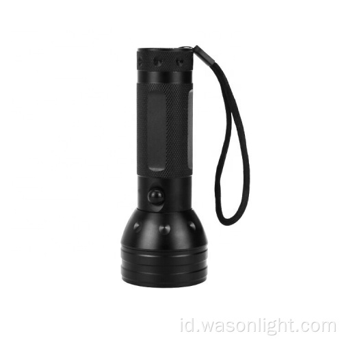 Wason hot sale profesional 51*LED 395nm panjang gelombang hitam lampu uv senter ultraviolet blacklight detector obor lampu obor